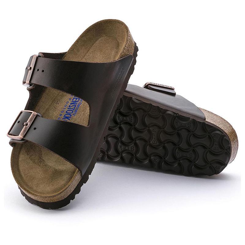 Birkenstock Soft Footbed Amalfi Læder Arizona Dame Brune | DK 71ZUT